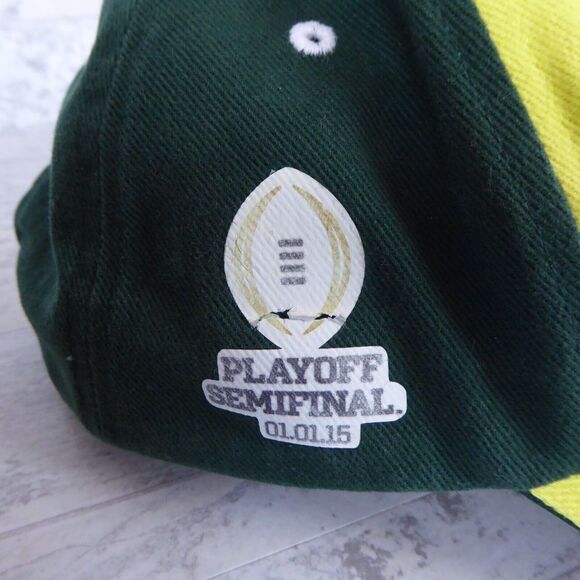 Oregon Ducks Cap Green Yellow Adult 2015 Rose Bowl Strapback Hat Adjustable - Picture 7 of 9